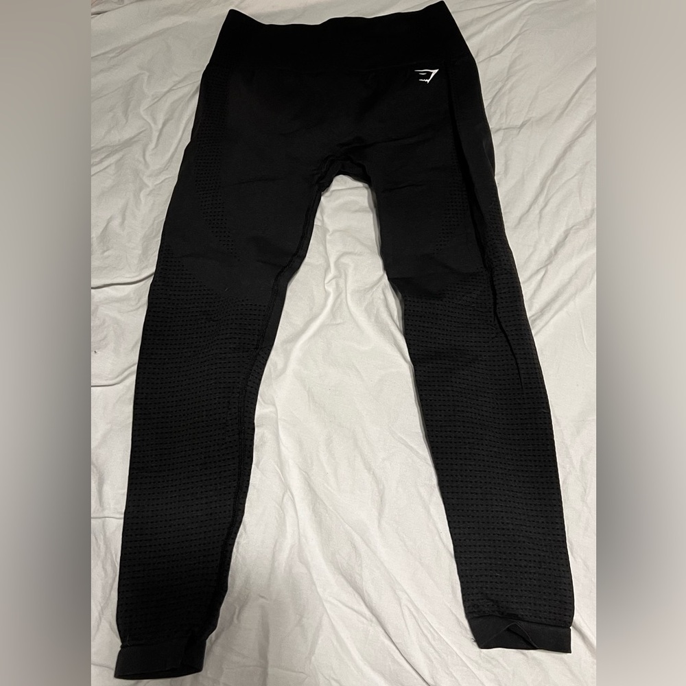 Gymshark Vital Seamless 2.0 Leggings Black Marl Size Large